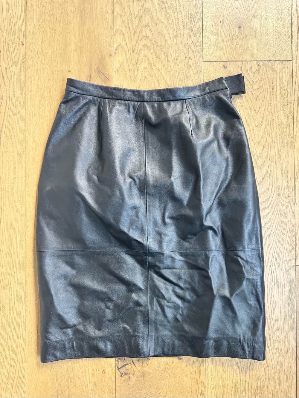 Black Leather Pencil Skirt